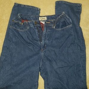 LL Bean flannel lined jeans